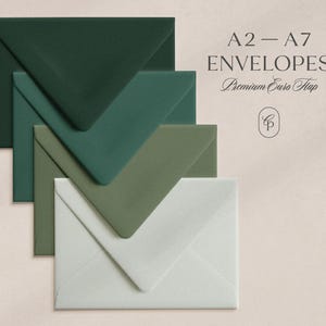 25 Heavyweight Colored Envelopes with Pointed Euro Flap, A2 (4 3/8 x 5 3/4 inch) or A7 (5 1/4 x 7 1/4 inch) Size, Choose Color & Quantity
