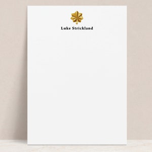 Personalized Military Ranks Notepad, Gift for Officer Lieutenant Colonel, USA, Multiple Size Options, 50 or 100 Sheets, Military Ranks Pad