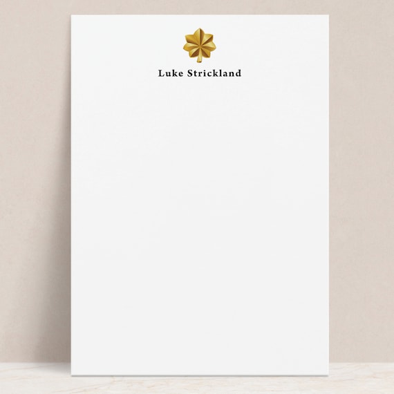 Military Ranks Personalized Notepad | Custom Desk Pad for Officers and Service Members