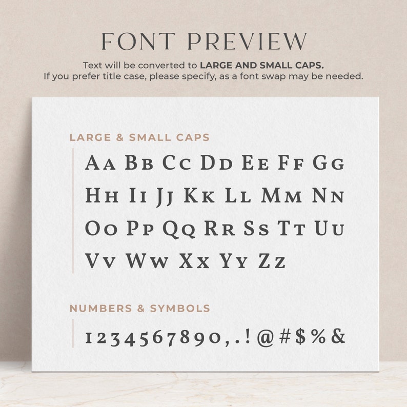 K&ouml;nnte beinhalten: Vorschau der Schriftart, die Gro&szlig;- und Kleinbuchstaben, Zahlen und Symbole zeigt. Die Schriftart ist eine Serifenschrift mit einem klassischen Stil.