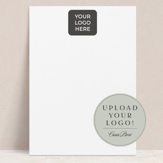 Custom Logo Notepad | Personalized Note Pads Business Stationery, Branded Company Office Client or Employee Gifts, Your Logo Here