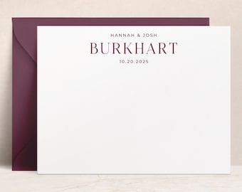 Personalized Wedding Thank You Cards with Envelopes | Custom Newlywed Stationery Notes for the New Mr and Mrs, Cards for Couple