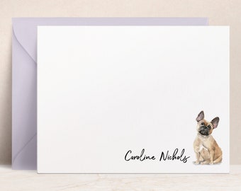 Personalized Dog Note Cards with Envelopes | Choose Your Dog Breed, Custom Stationery Gift for Dog Mom, Personal Stationary for Dog Lover