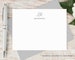 Personalized Note Card Set / Personalized Stationary Cards / Monogram Stationary / Professional Modern Notecards // THIN LINE MONOGRAM Flat