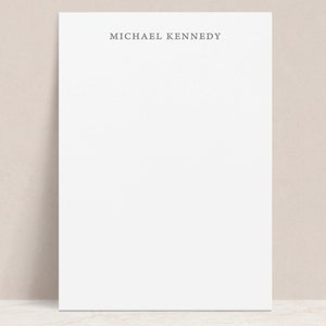 Personalized Professional Stationery Notepad, Multiple Size Option, 50 or 100 Sheet, Custom Notepad with Contact Information, Simplicity Pad