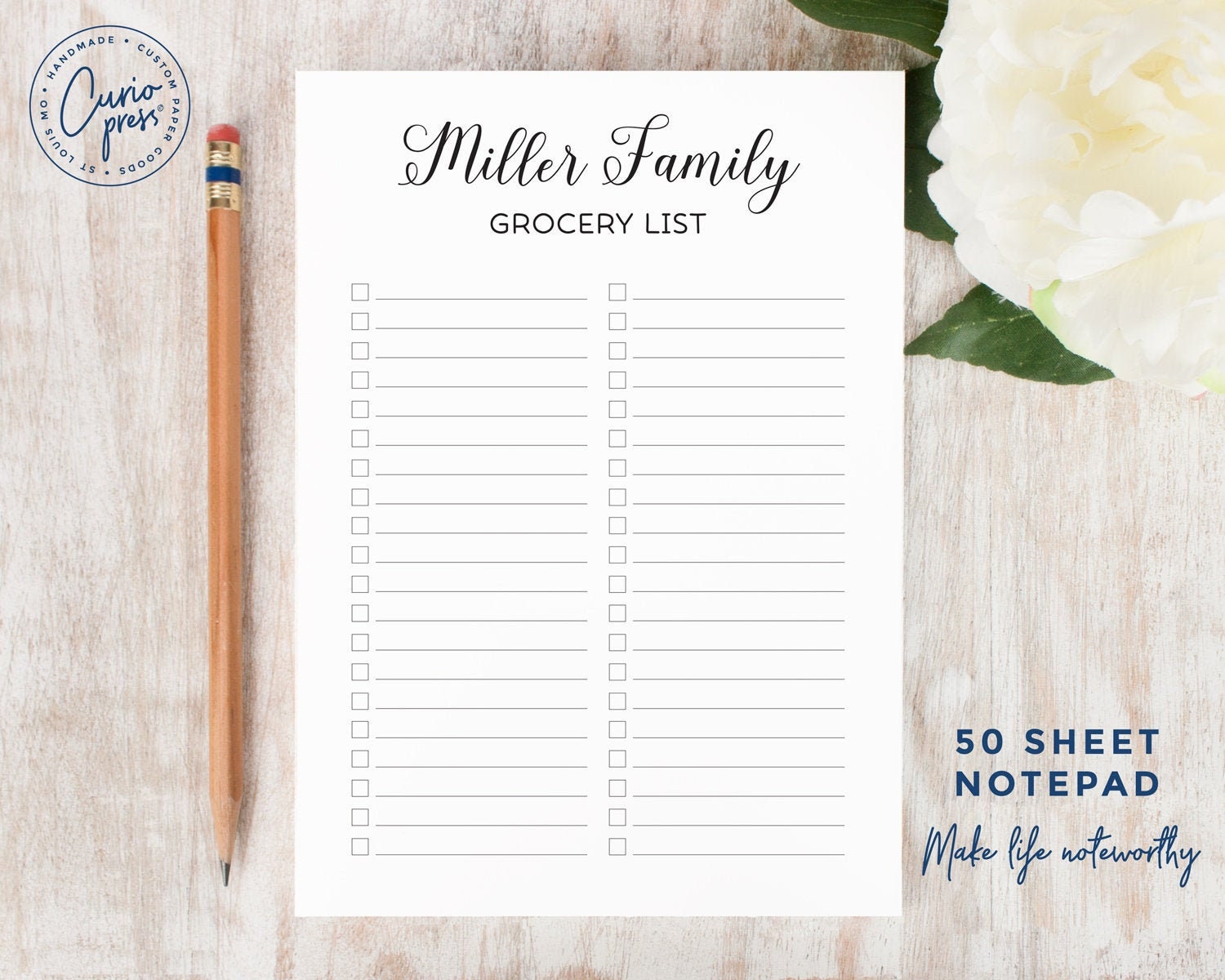 Personalized Notepad SHOPPING LIST NOTEPAD Stationery / Etsy