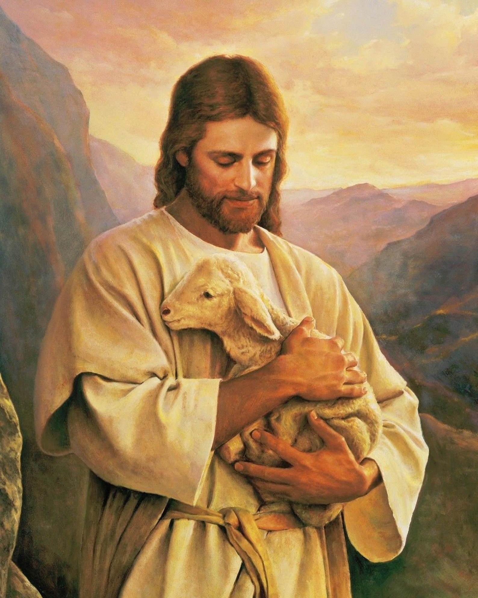 Jesus Christ Carrying Lamb Photo Picture Christian Catholic | Etsy