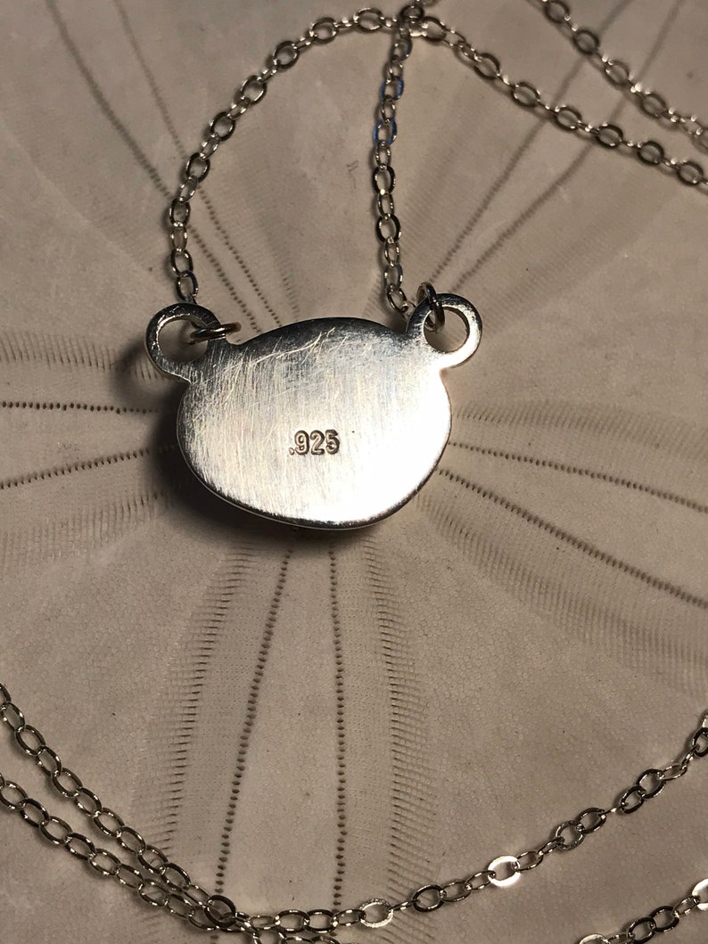 Peach Moonstone and Sterling Silver Charm Necklace