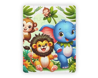 Casse-tête Animaux de la jungle pour enfants : jouet éducatif de 30 pièces