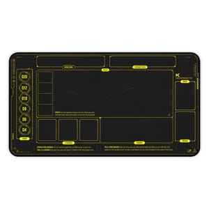 Alfombrilla de escritorio/alfombrilla de ratón para juegos con diseño cibernético táctico y retroiluminación RGB.