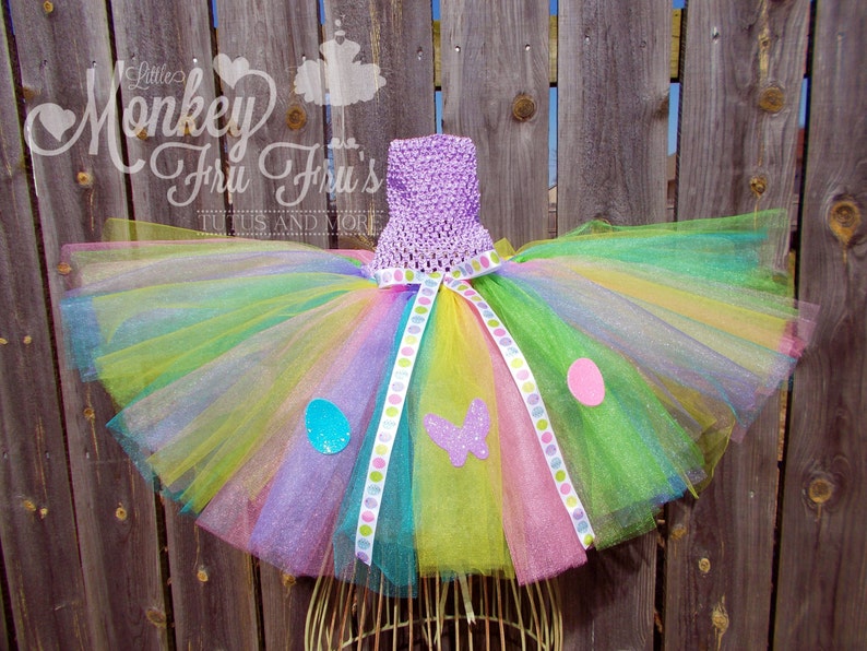 Easter TuTu Dress Spring Colorful Pastel Rainbow Baby Etsy