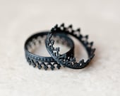 2-Ring Queen and King Oxidized Silver Rings -  SFEtsy, Love