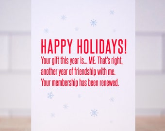 Your gift this year is ME... Holiday Card