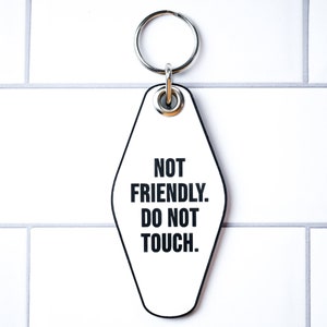 Not friendly. Do not touch... Key Chain image 1