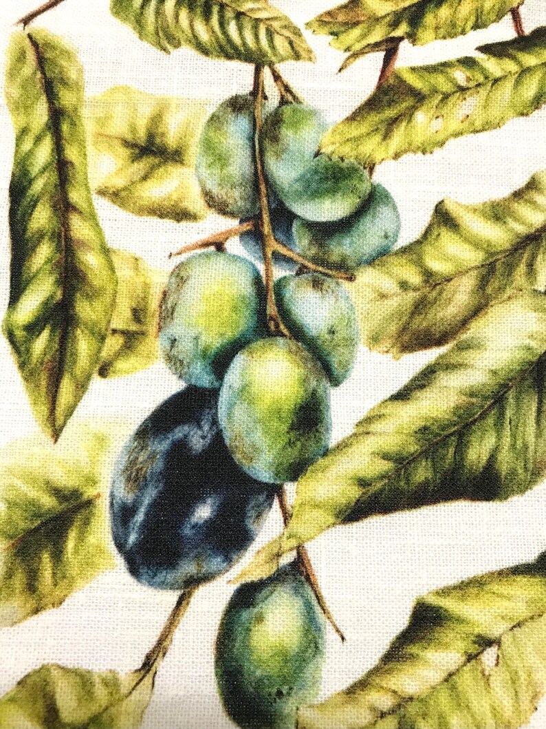 Davidson's Plum Linen Tea Towel, original botanical art of Davidsonia pruriens, Nth Queensland native rainforest superfood image 4