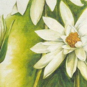 Water Lily Botanical Linen Tea Towel, Julie McEnerny image 3