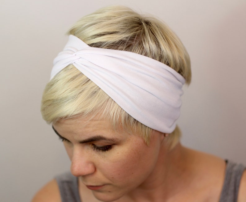 white yoga headband