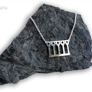 Cathedral arches necklace. Architecture Gothic Sterling silver 925. Architecture jewelry. Pilgrim's Jewelry Owieru. image 3