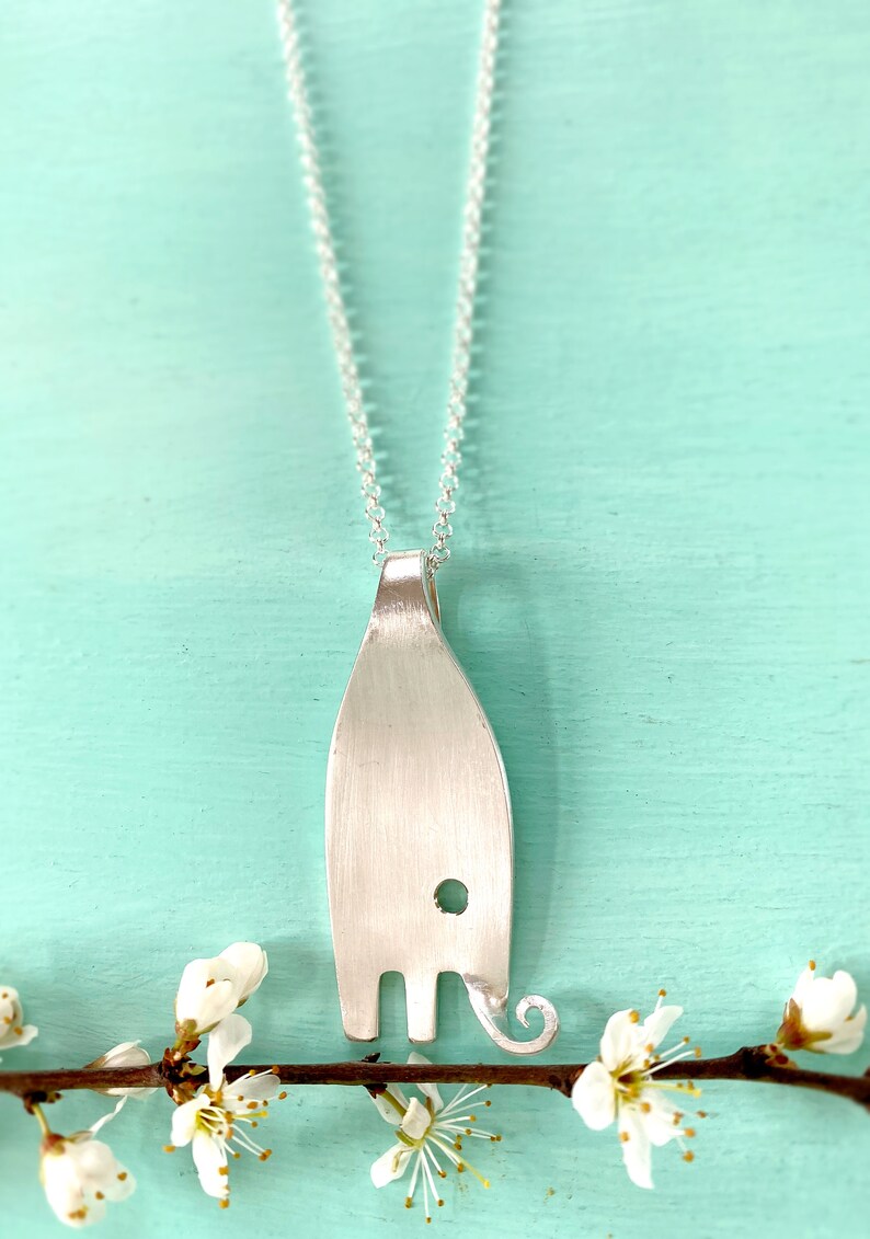 Besteckschmuck, versilberter Elefant aus einer Gabel Bild 4