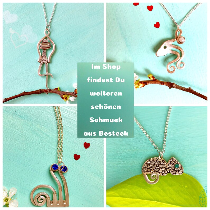 Besteckschmuck, versilberter Elefant aus einer Gabel Bild 8