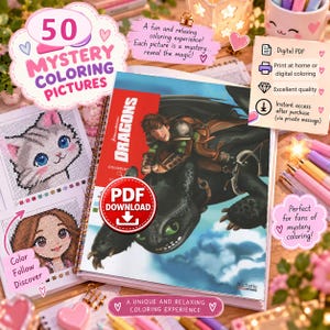 Dragon Trainer - Coloriages Mystère (Édition récente) PDF-nedladdning