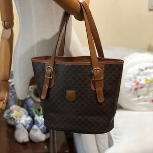 Celine Vintage Macadam Embossed Suede Pochette - Brown Mini Bags, Handbags  - CEL173346