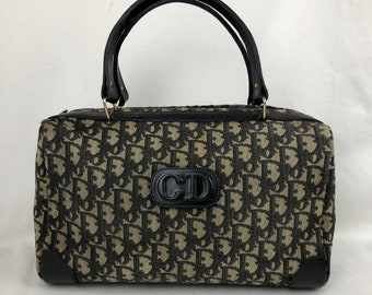 AUTH CHRISTIAN DIOR VINTAGE MONOGRAM CANVAS SPEEDY BOSTON BAG VINTAGE FRANCE