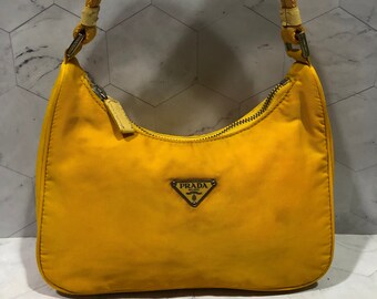 mini yellow prada bag