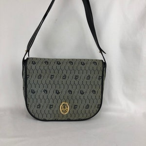Vintage Authentic Dior Black Honeycomb Crossbody Bag France SMALL For Sale  at 1stDibs