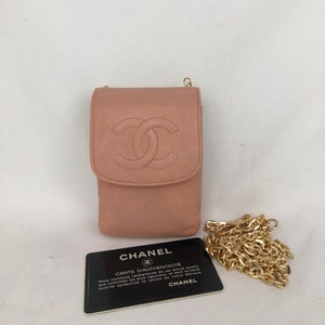 CHANEL Cell Phone Case Smartphone iPhone AIRPODS PRO Chain Pink AP2970  Leather