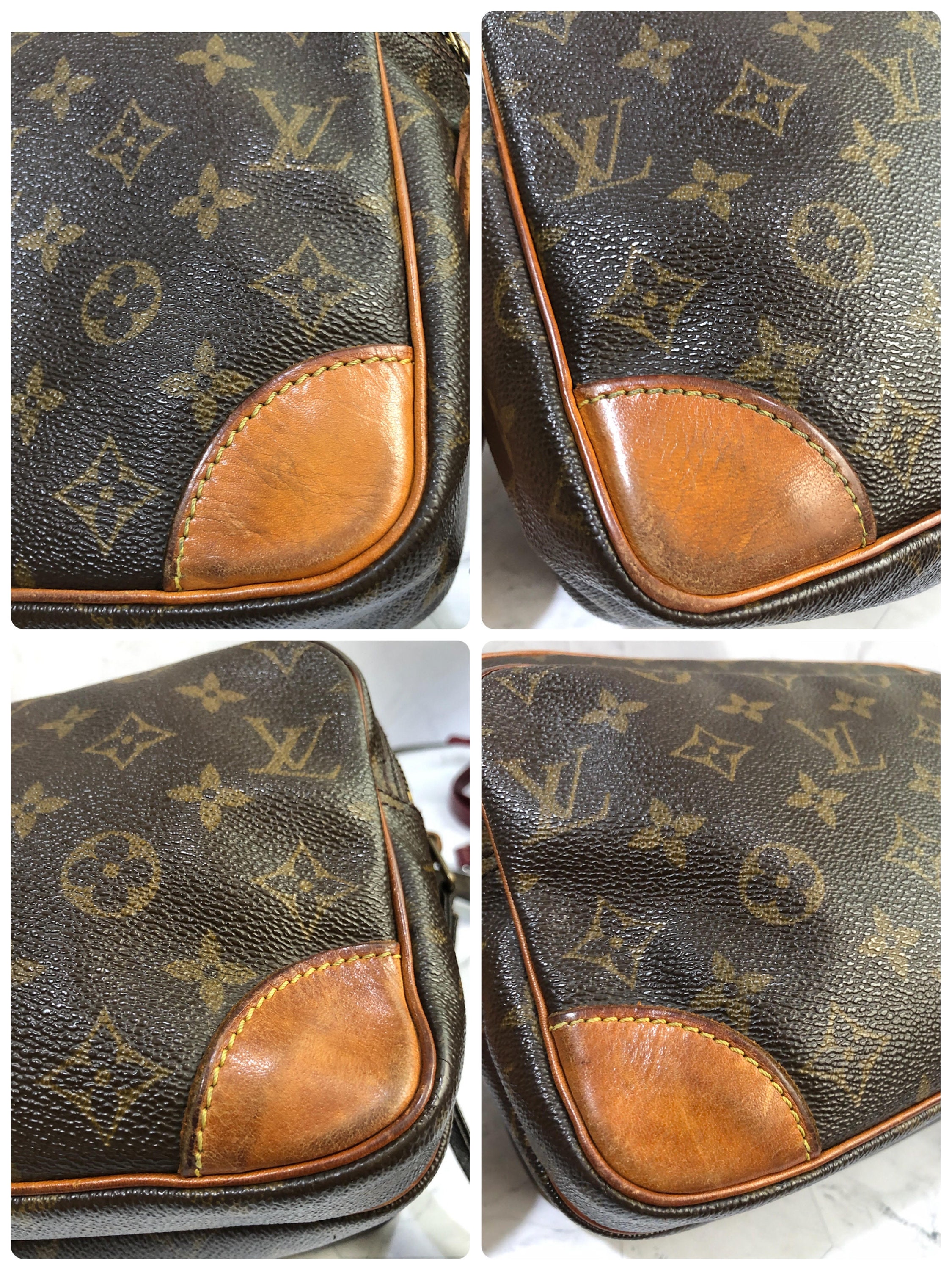 Buy Louis Vuitton Nile Bag in Monogram Canvas and Brown Leather, Shoulder  Strap, Vintage 1970, Very Good Condition Online in India 