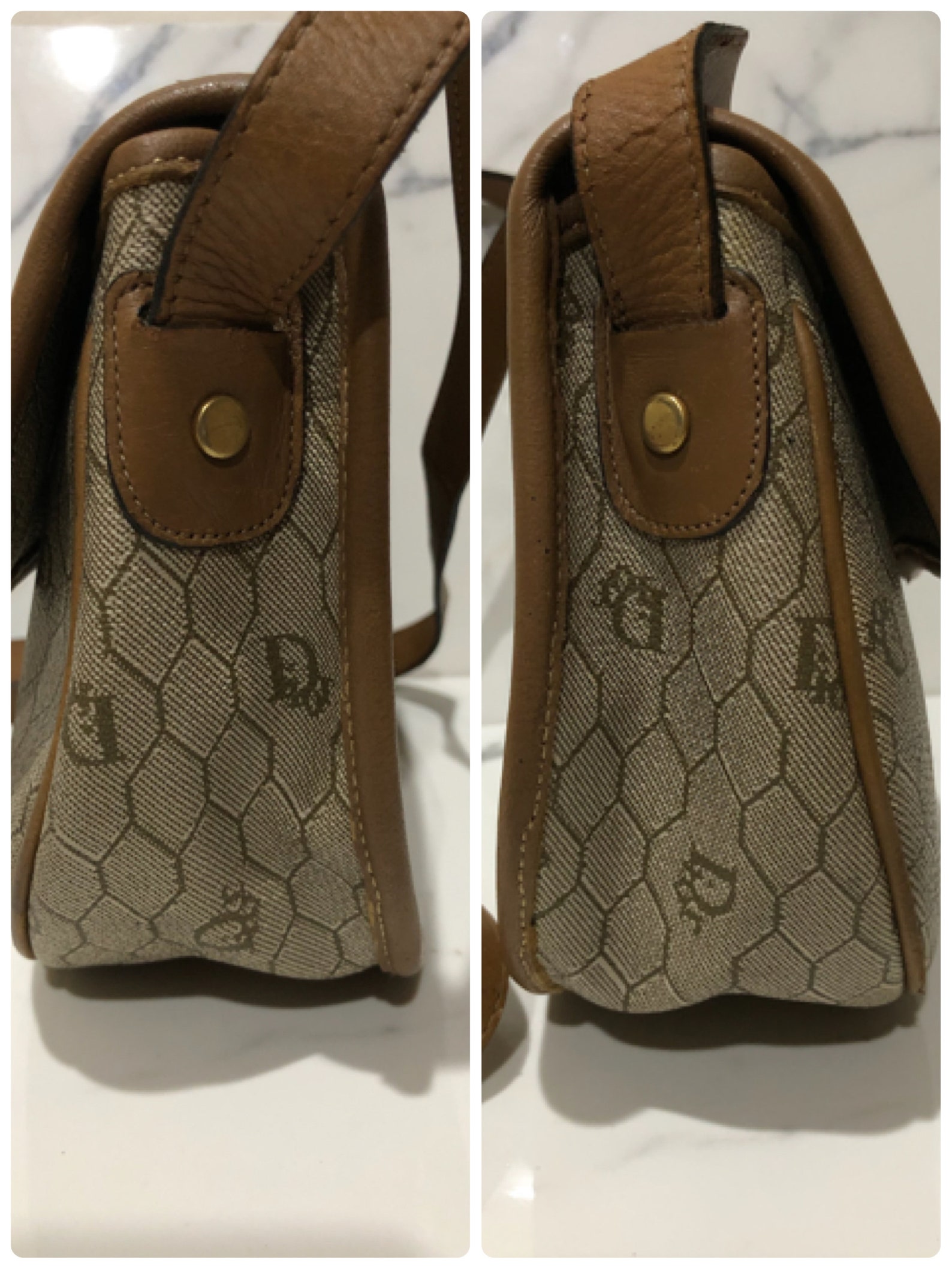 Christian Dior Crossbody Bag Authentic Vintage Beige Etsy