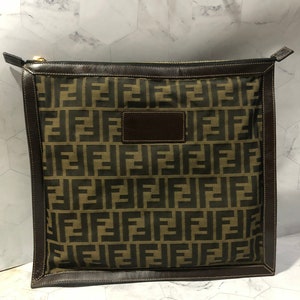 Vintage Fendi Classic Zucca Half Moon Pochette