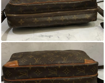 Used Louis Vuitton Shoulder Bag Nile Brown Monogram M45244 NO0020 LOUIS  VUITTON Women's Men's Unisex LV Nume Leather