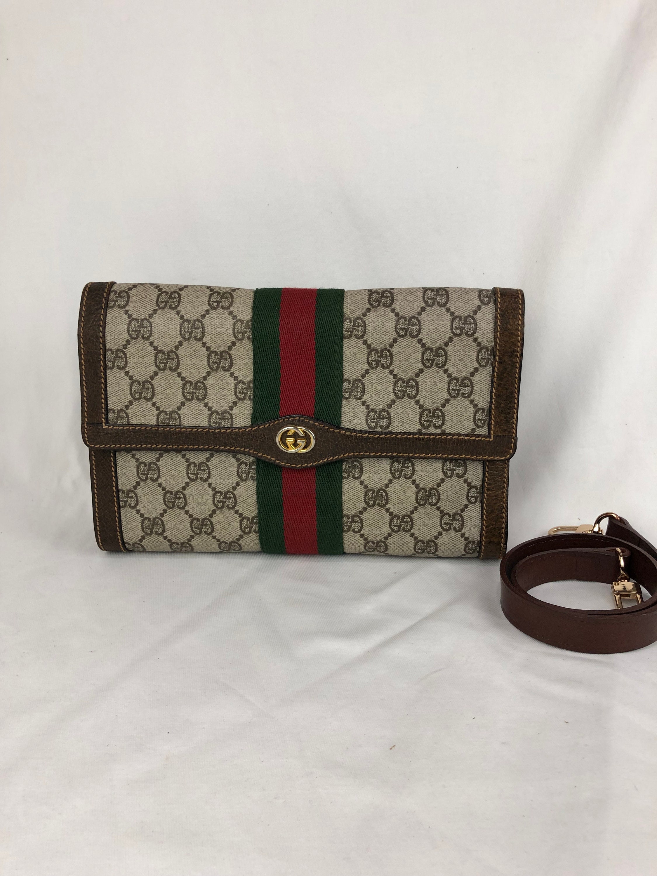 GUCCI Old Gucci Shery line shoulder bag Supreme GG Vintage Rare from Japan  F/S