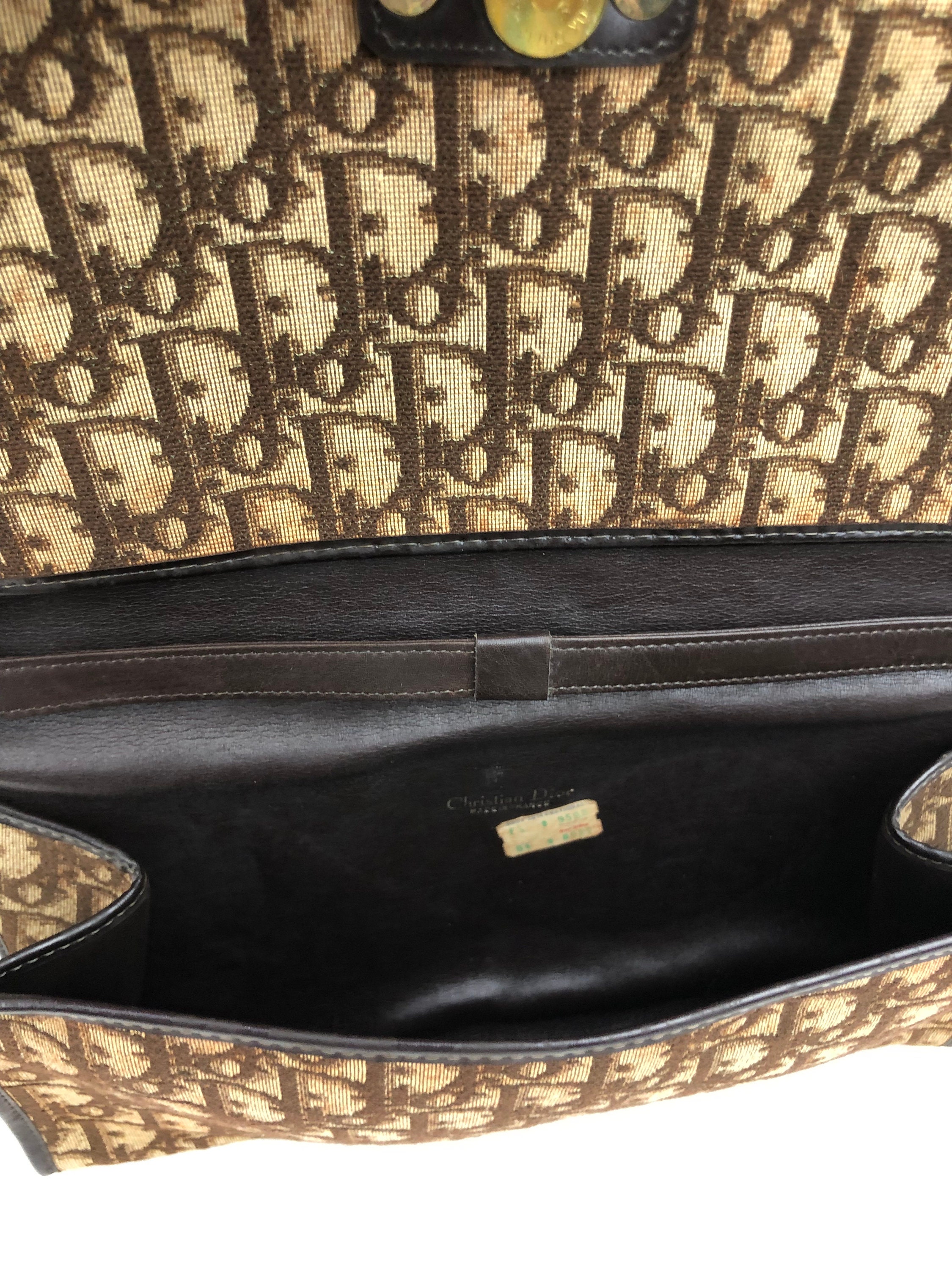 Christian Dior Brown Trotter Shoulder Bag with Rare Initial Applique V –  Palm Beach Vintage