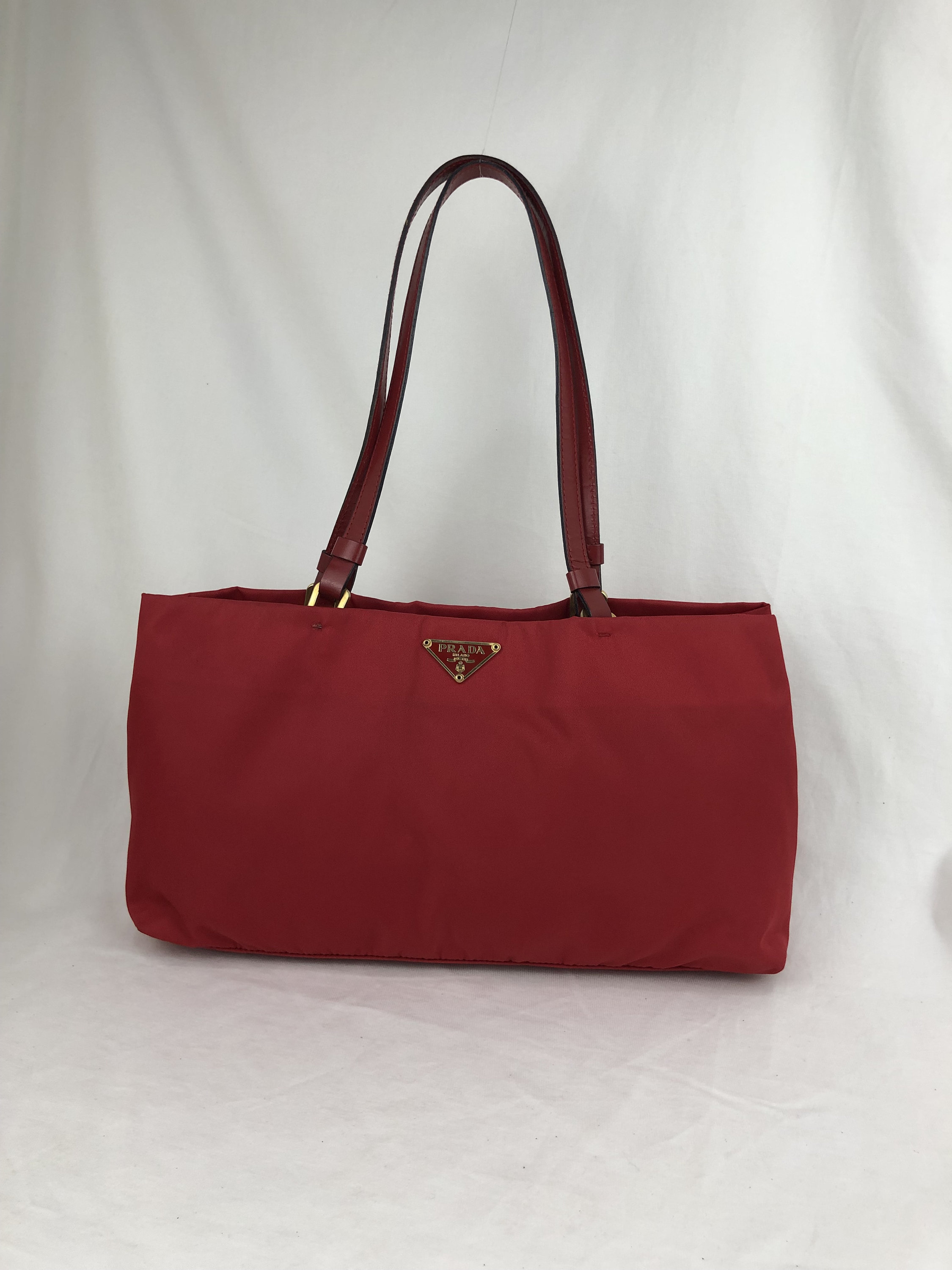 PRADA Bag. Prada Tessuto Vintage Dark Red Berry Red Shoulder -  Finland