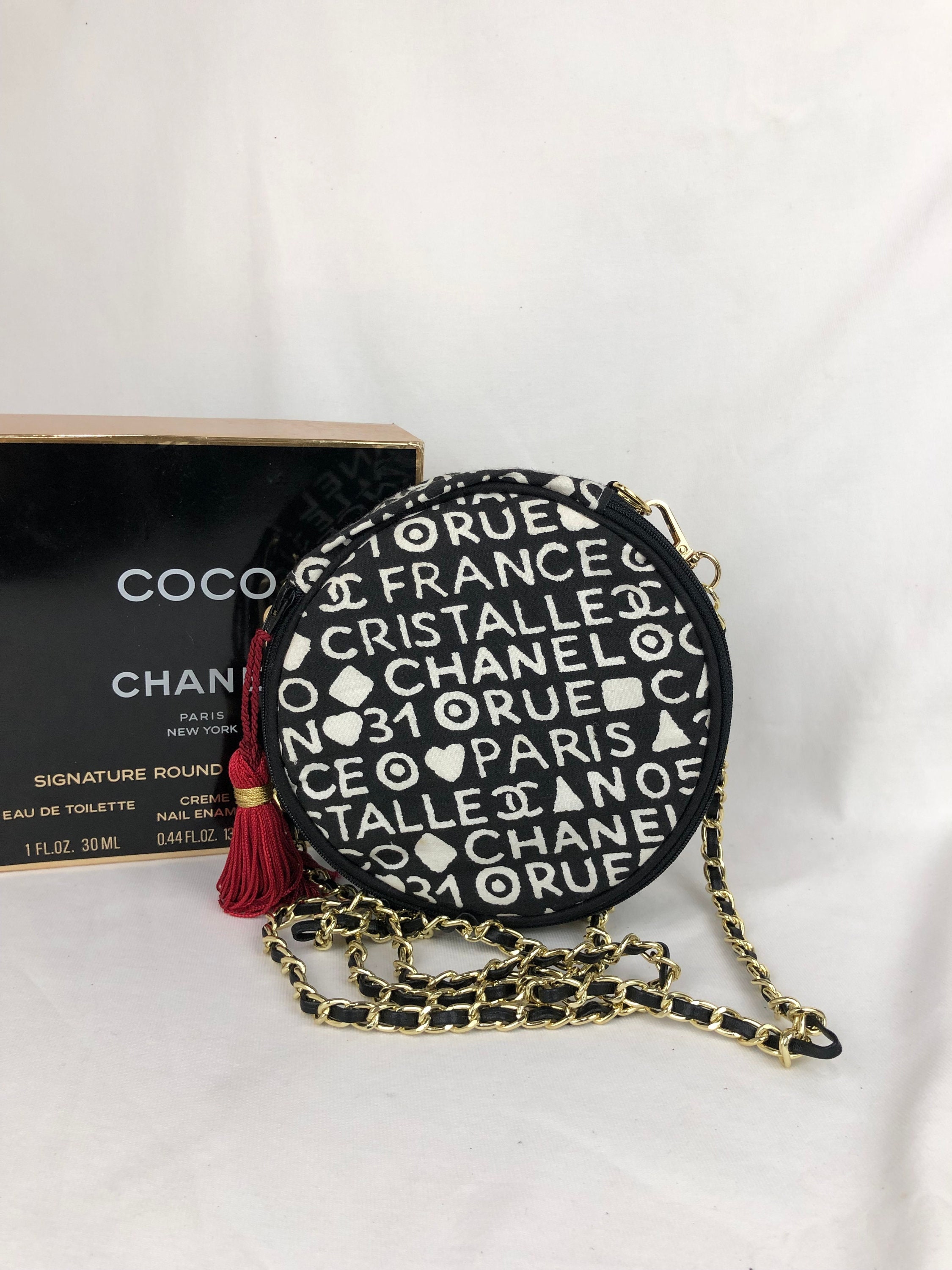 CHANEL Signature Round Jewelry Bag 31 Rue Cambon Added Strap 