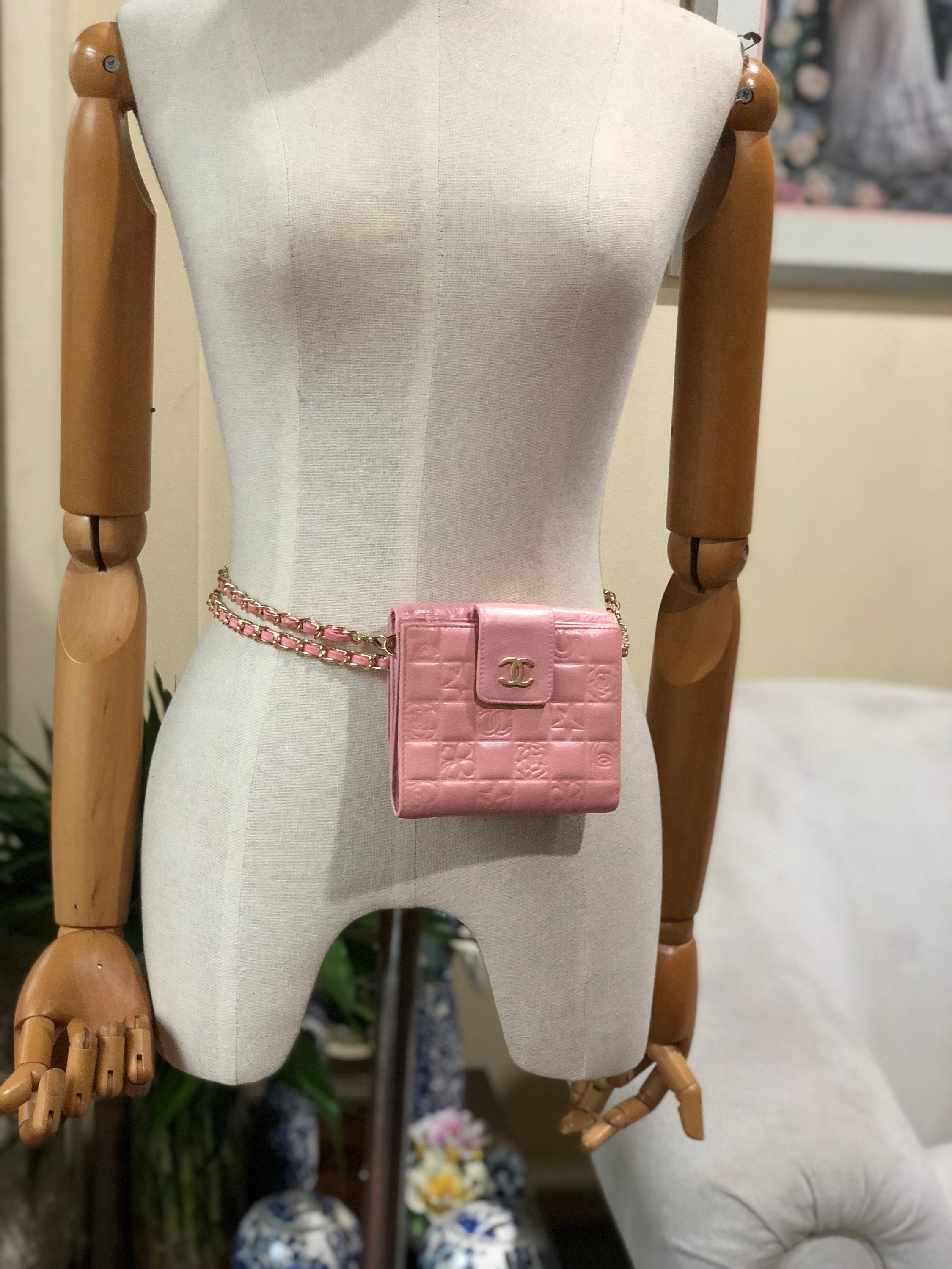 CHANEL BAG CHANEL matelasse mini pouch navy accessory case unisex