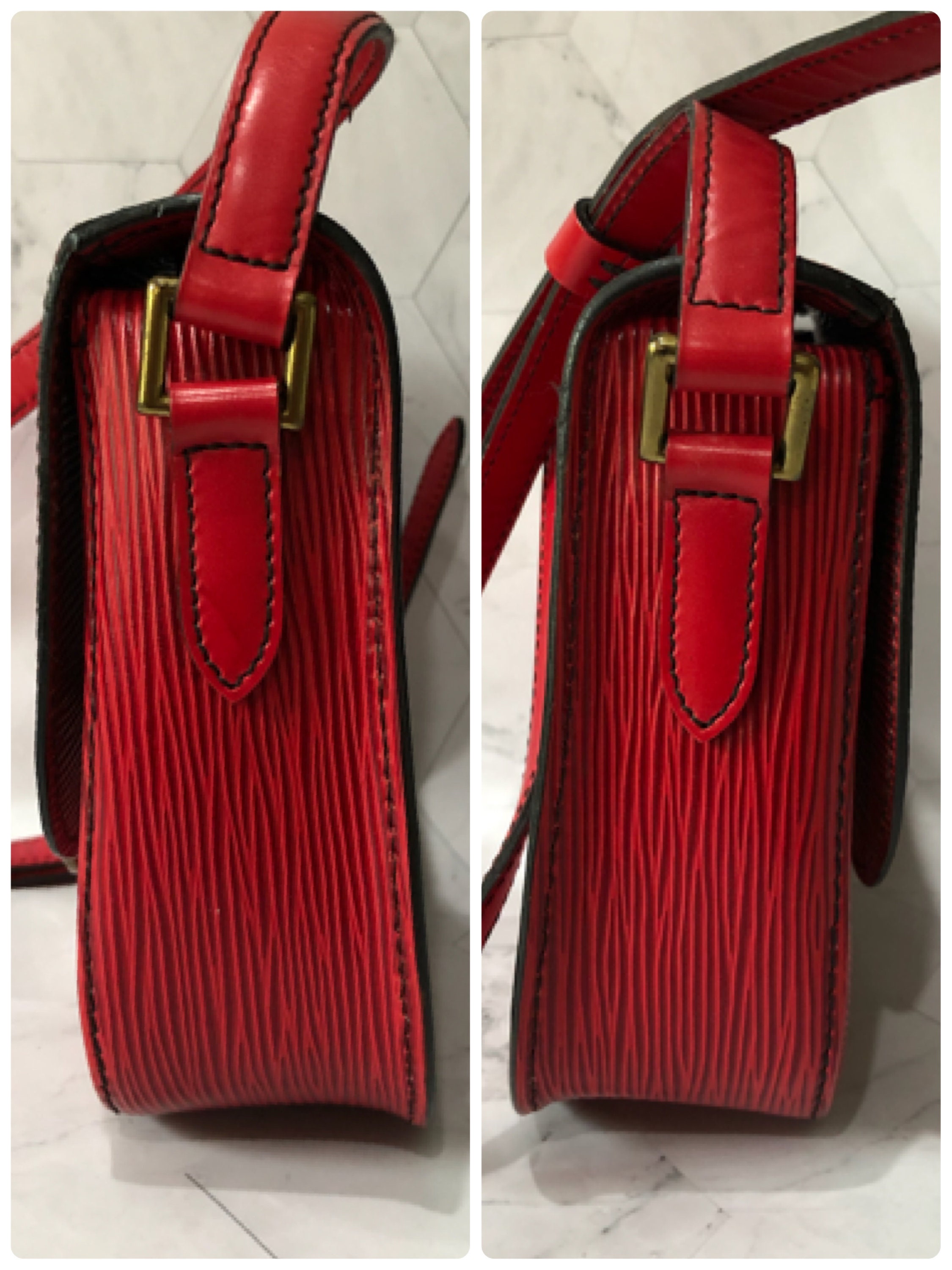 Louis Vuitton Crossbody Bag Authentic Red Epi Mini Saint Cloud -   Finland