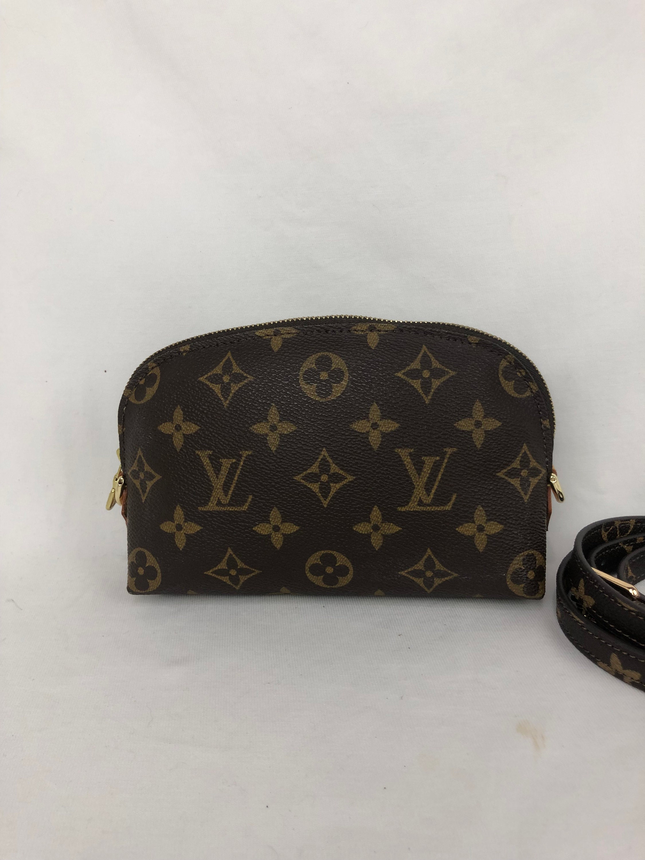 LOUIS VUITTON Cosmetic Pouch Adding Strap Crossbody Bag 