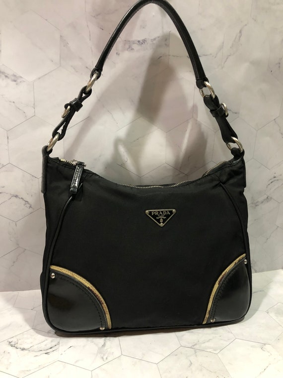 Prada Black Tessuto Nylon Shoulder Bag Prada