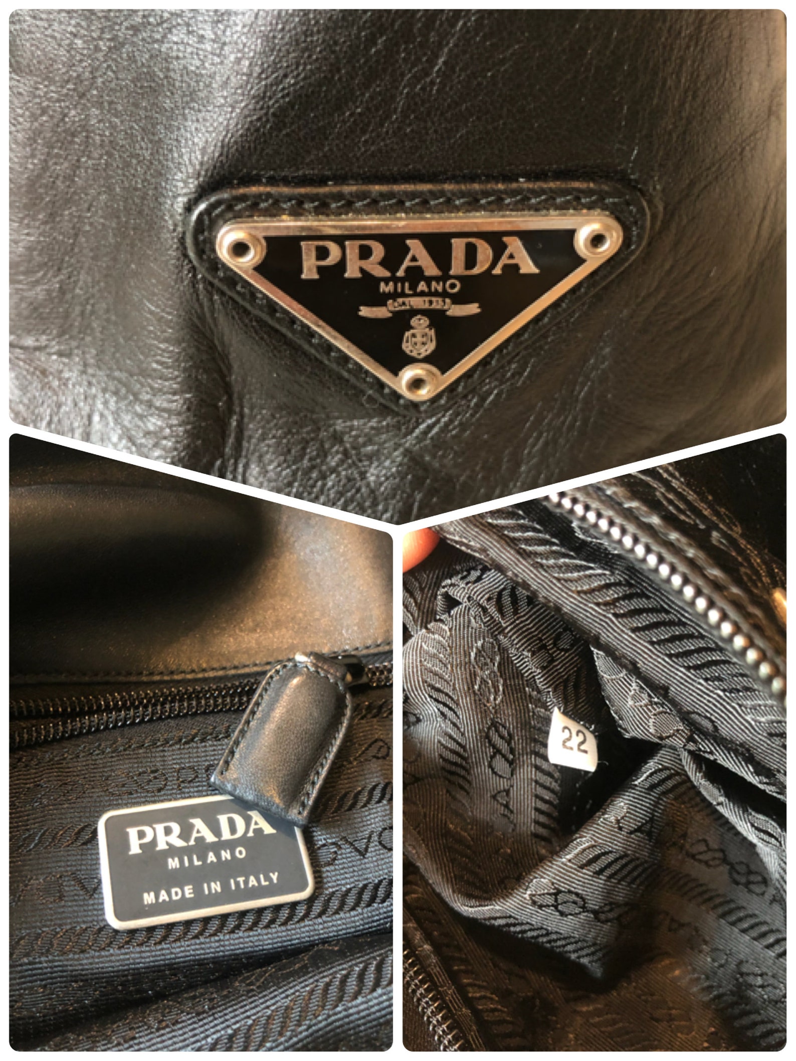 Authentic Prada Black Lambskin Leather Clear Acrylic Strap | Etsy