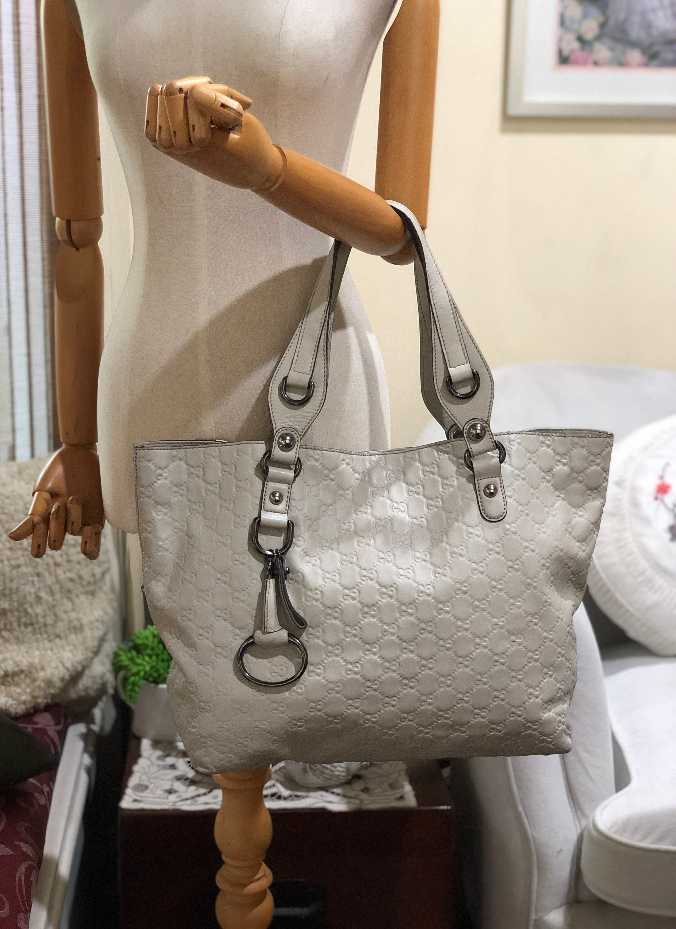 Gucci Guccissima Leather D Ring Tote Bag