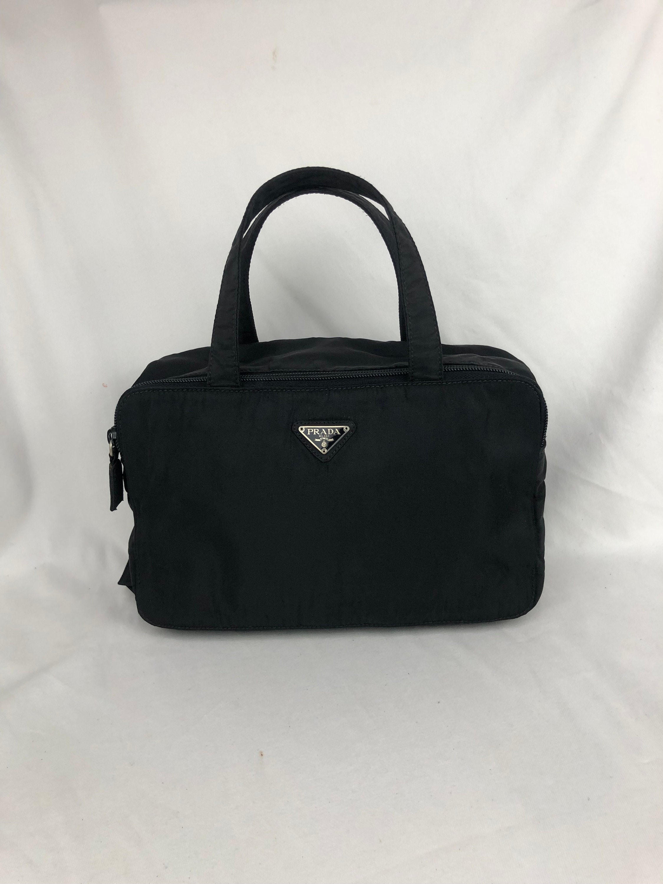 Prada Nylon Boston Travel Bag Used (6987)