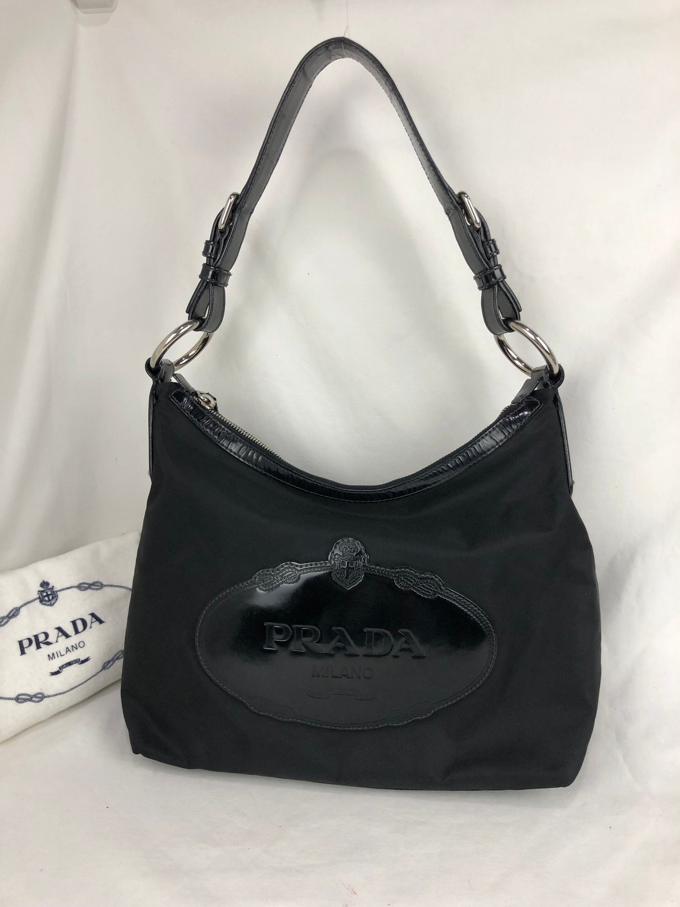 Prada Black Nylon Quilted Pochette Bag 1N1118 - Yoogi's Closet