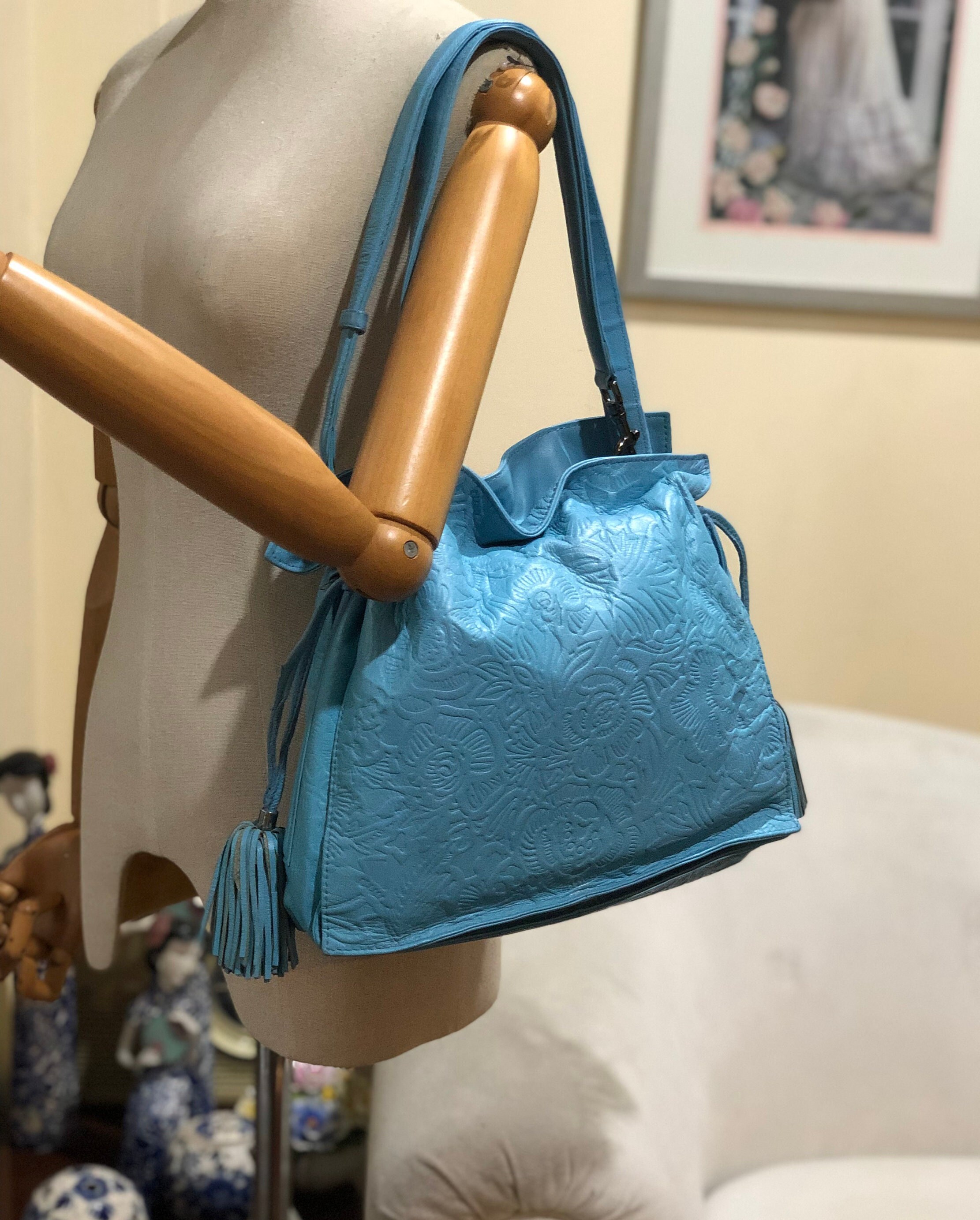 Loewe - Authenticated Puzzle Handbag - Leather Blue for Women, Never Worn