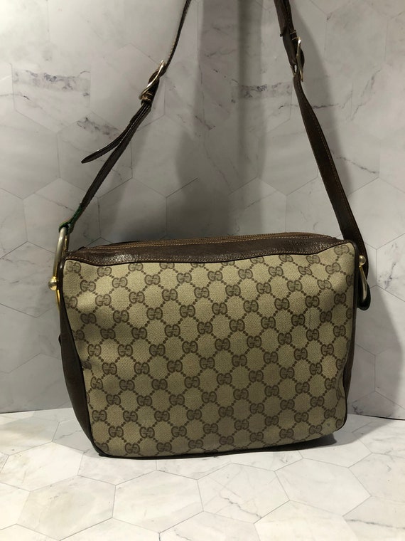 Gucci GG Monogram Coated Canvas Large Messenger Bag