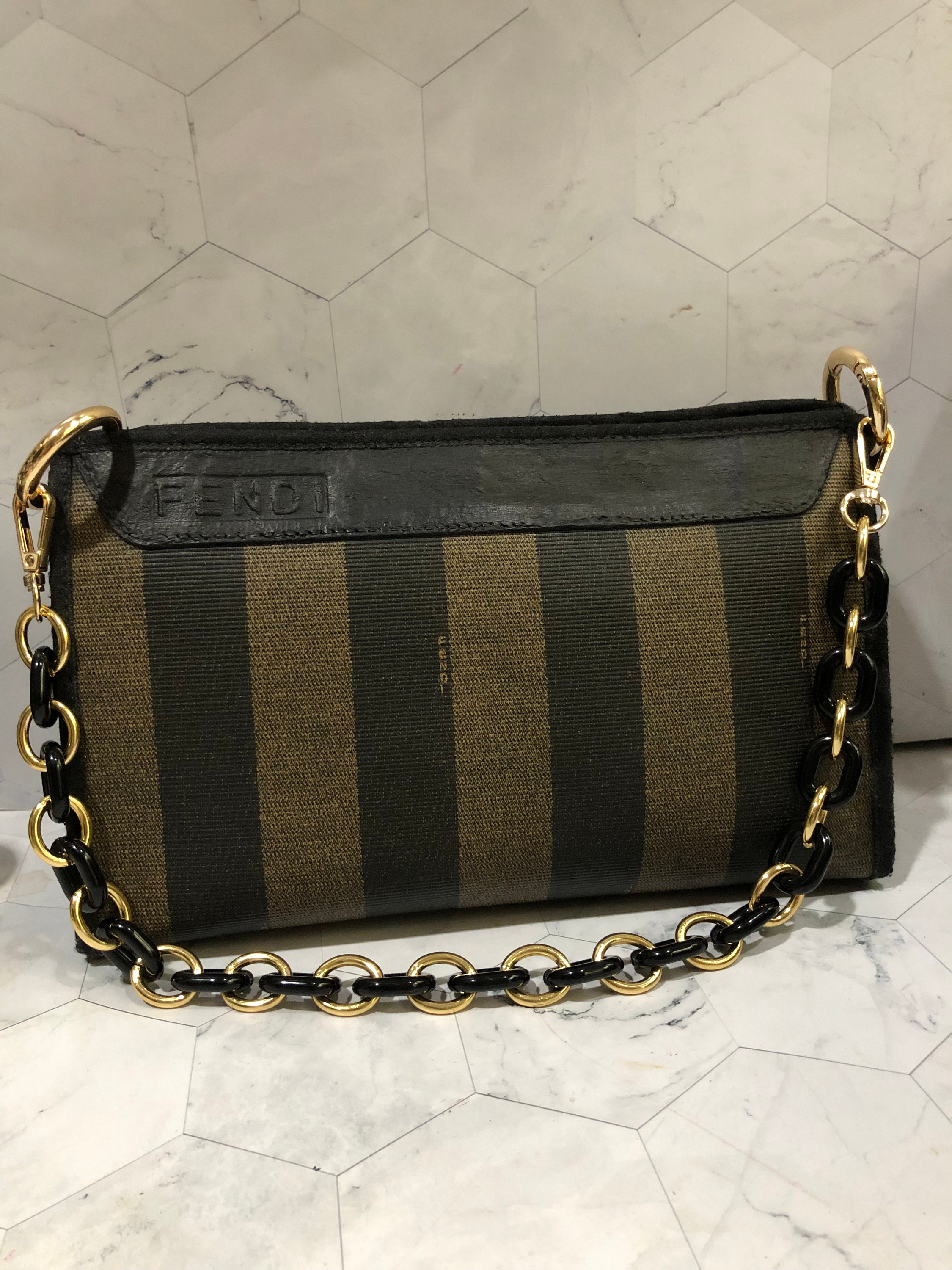 Fendi Pre-owned 1970s Zucchino Zipped Shoulder Bag