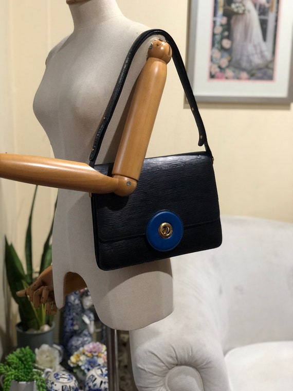 LOUIS VUITTON Friedland Black & Blue Epi Shoulder Bag 